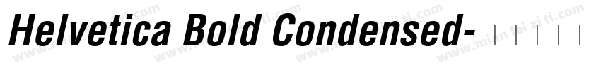 Helvetica Bold Condensed字体转换